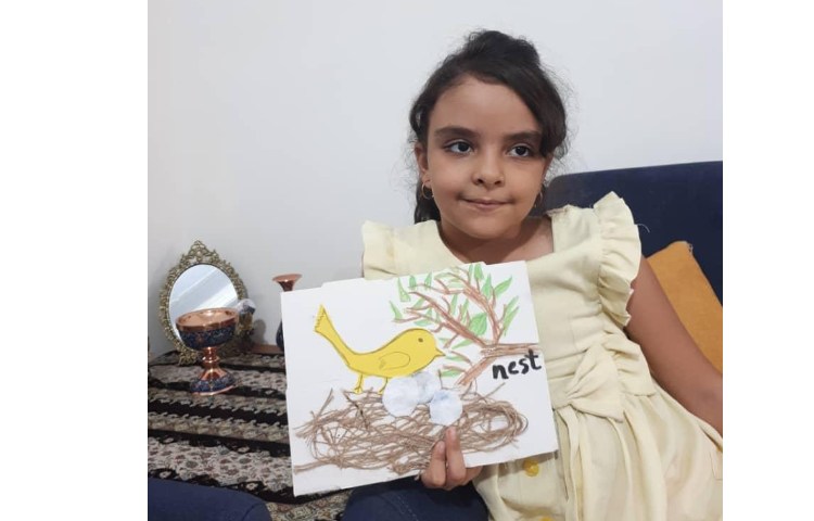 ساخت کاردستی nest بعد از یادگیری صدای n توسط دانش آموزان پایه اول 3