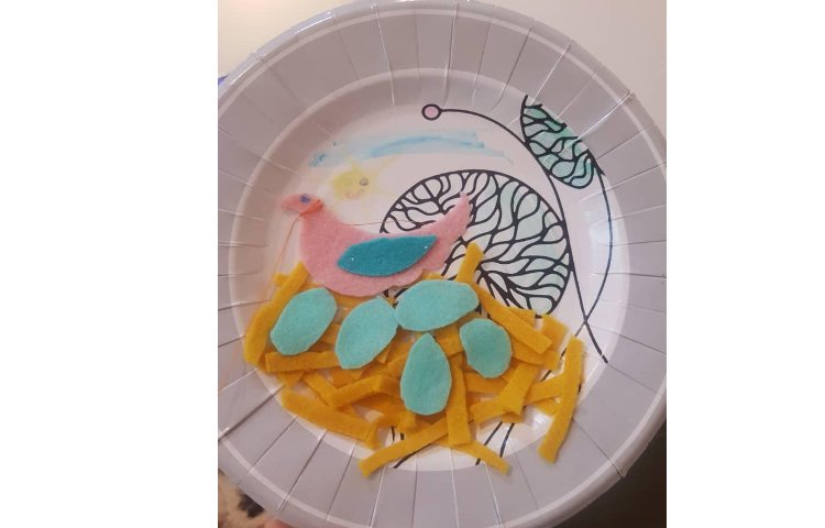 ساخت کاردستی nest بعد از یادگیری صدای n توسط دانش آموزان پایه اول 4