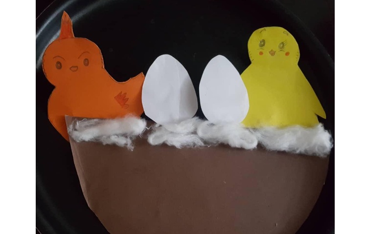 ساخت کاردستی nest بعد از یادگیری صدای n توسط دانش آموزان پایه اول 5