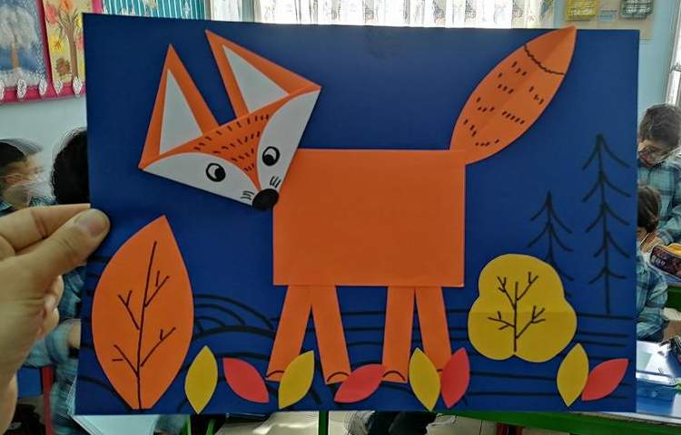 ساخت کلاژ روباه پایه دوم دبستان 4