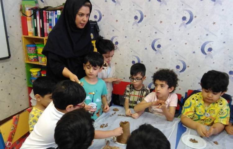 : ساخت کوه اتشفشان با سفال 2