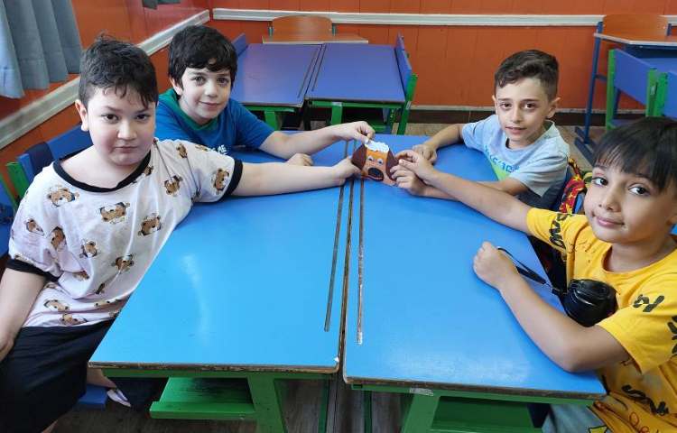 سازه چوبی موضوع: ساخت رنگین کمان و حیوانات کوچولو 5