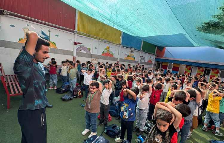 صبحگاهی جذاب در مدرسه علوی شعبه میدان اطلاعات 1