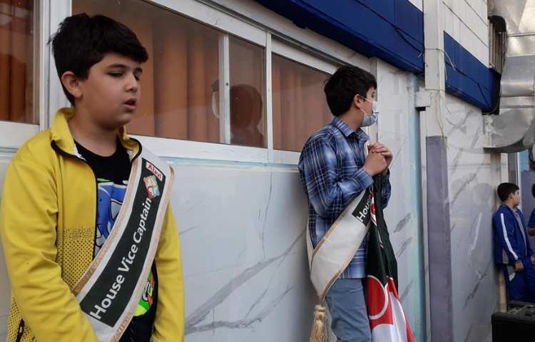 صبحگاه زبانی دانش آموزان دبستان علوی 7