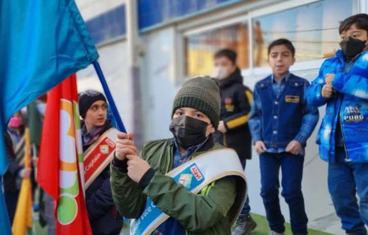 صبحگاه زبانی هفته ملی علوم دبستان علوی