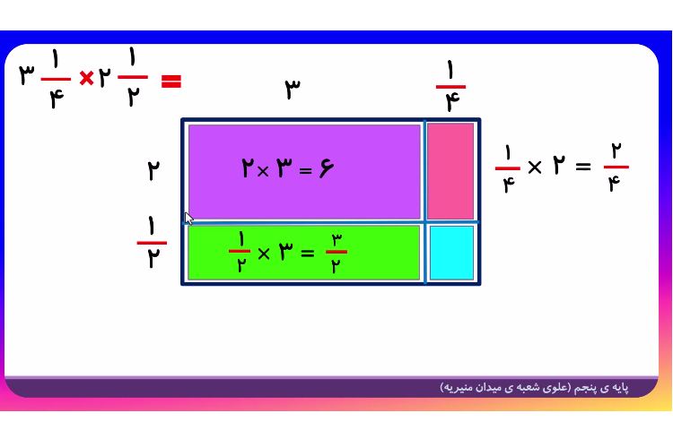 ضرب اعداد مخلوط و ساده کردن 1