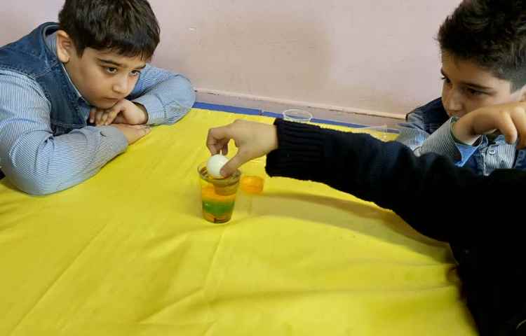 طبقه های رنگی وخمیر جادویی هفته ملی علوم 1