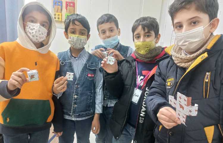 طرح سنجش استعداد فضایی همراه با ساخت مکعب مربع 2