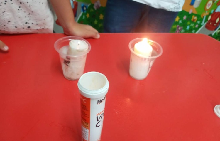 علوم/خاموش کردن شمع با قرص جوشان 2