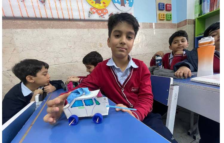 علوم،درس هفتم،ساخت ماشین بادکنکی برگزاری مسابقه 5