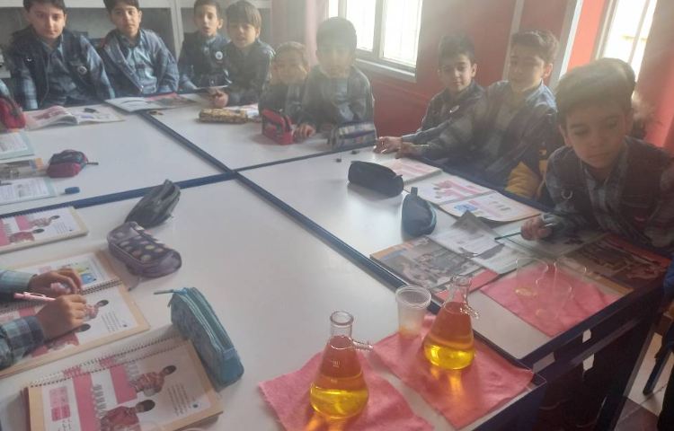 :علوم، تدریس مبحث اندازه گیری مواد(مایعات)، کلاس زمین 1