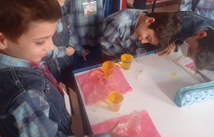 :علوم، تدریس مبحث اندازه گیری مواد(مایعات)، کلاس زمین 3