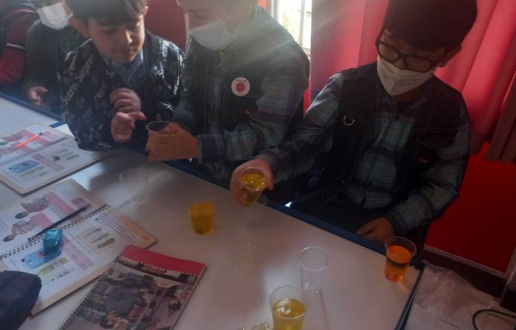 :علوم، تدریس مبحث اندازه گیری مواد(مایعات)، کلاس مریخ 5