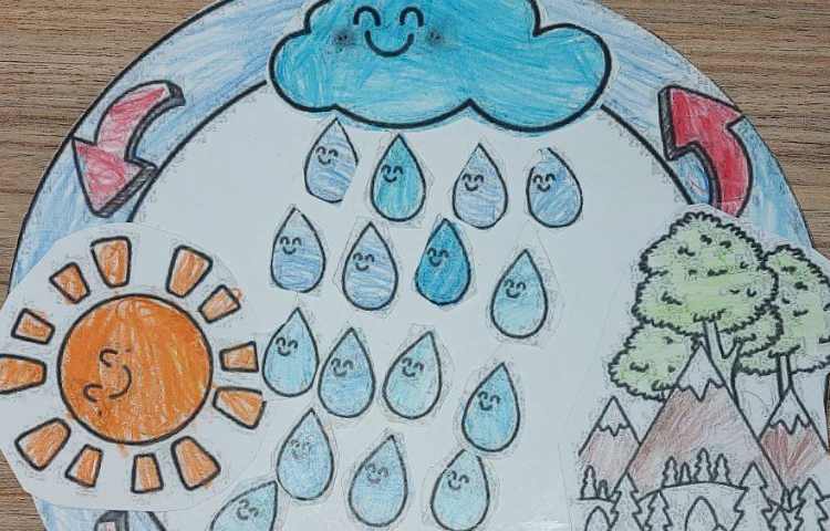 علوم : ساخت کاردستی چرخه ی آب به صورت گروهی 1