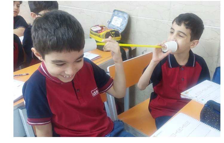 علوم فعالیت حواس 5 گانه ساخت تلفن با لیوان و نی و حل فعالیت 1