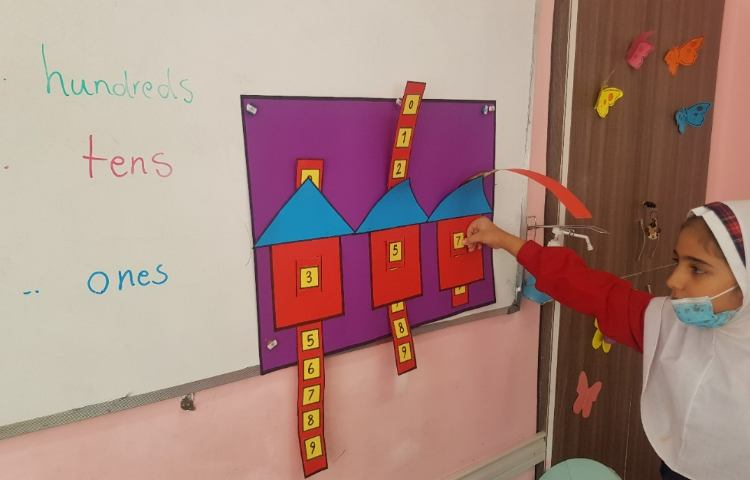 عکسmaths, practicing place values and using an abacus 3