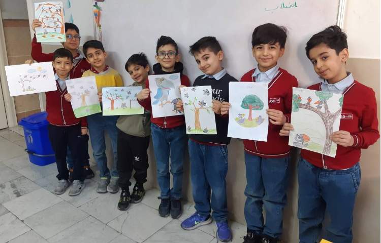 فارسی،نقاشی مربوط به ضرب المثل درس یک کلاغ چهل کلاغ 3