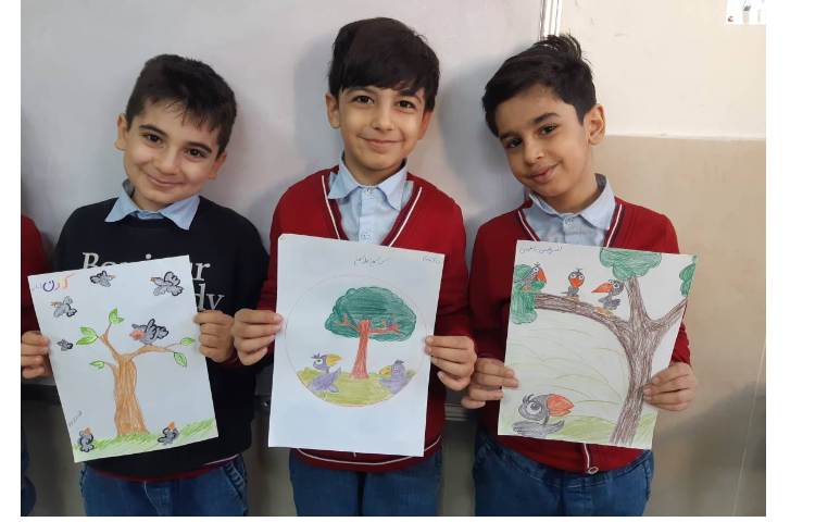 فارسی،نقاشی مربوط به ضرب المثل درس یک کلاغ چهل کلاغ 4