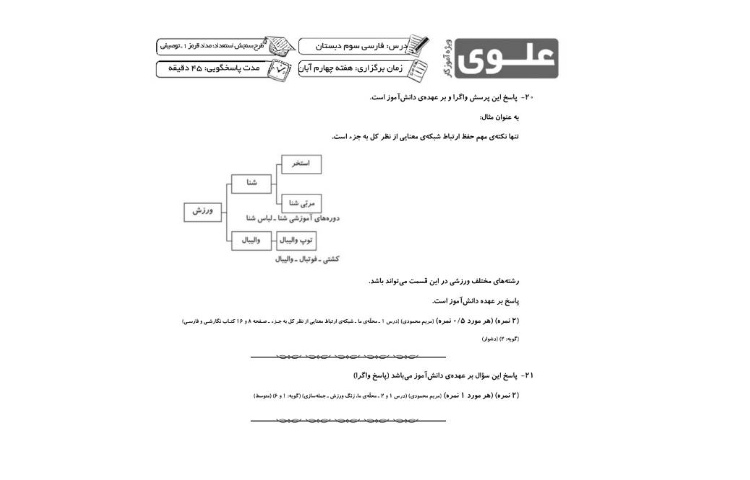 فارسی_نمونه سوالات مروری درس اول تا سوم 3