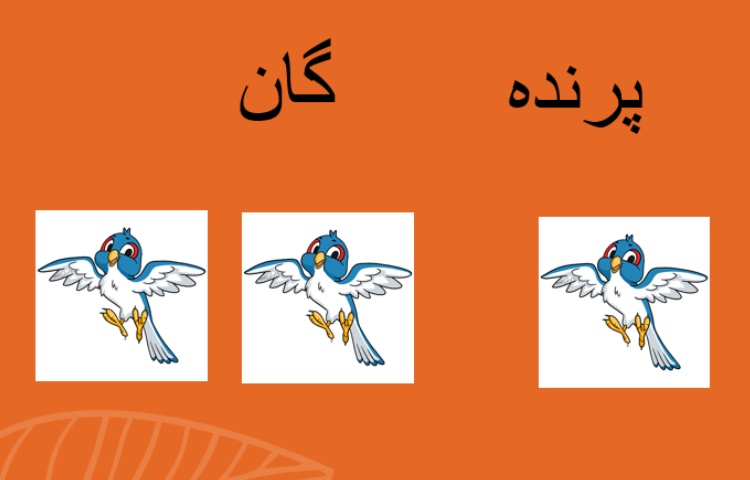 :فارسی، آموزش گی و گان