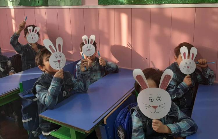 :فارسی، ایجاد انگیزه نشانه (خ) صورتک خرگوش باهوش و خودکار رنگی 4