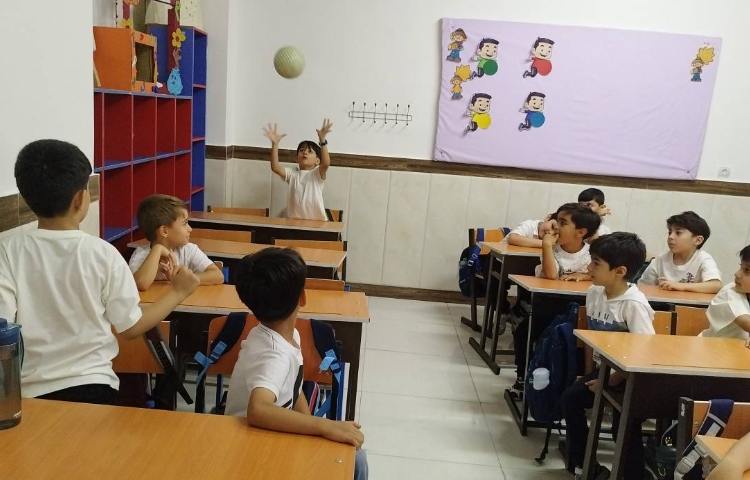 فارسی » بازی گروهی ( بازی با توپ) هدف» آشنایی با همکلاسی ها 3