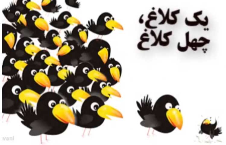 فارسی تدریس یک کلاغ چهل کلاغ 1