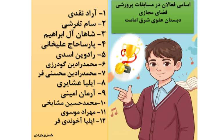 فعالان مسابقات پرورشی فضای مجازی