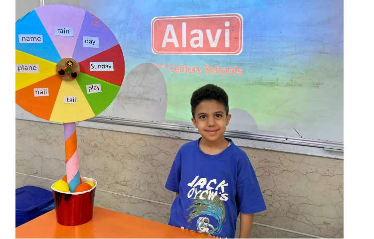 فعالیت Spinning wheel جهت جمله سازی با کلمات مرتبط با فونیکس 3