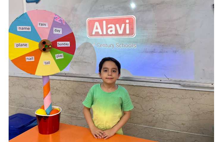 فعالیت Spinning wheel جهت جمله سازی با کلمات مرتبط با فونیکس 5