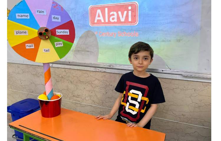 فعالیت Spinning wheel جهت جمله سازی با کلمات مرتبط با فونیکس 6