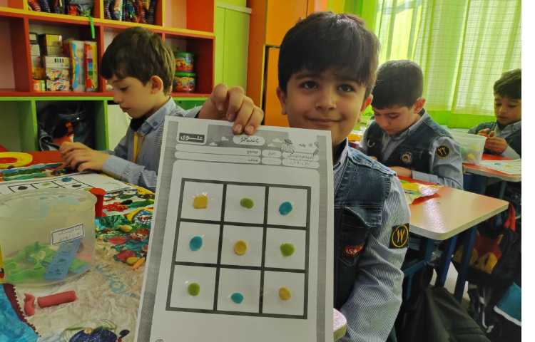 فعالیت ریاضی تثبیت جدول شگفت انگیز دست ورزی با خمیر بازی 2