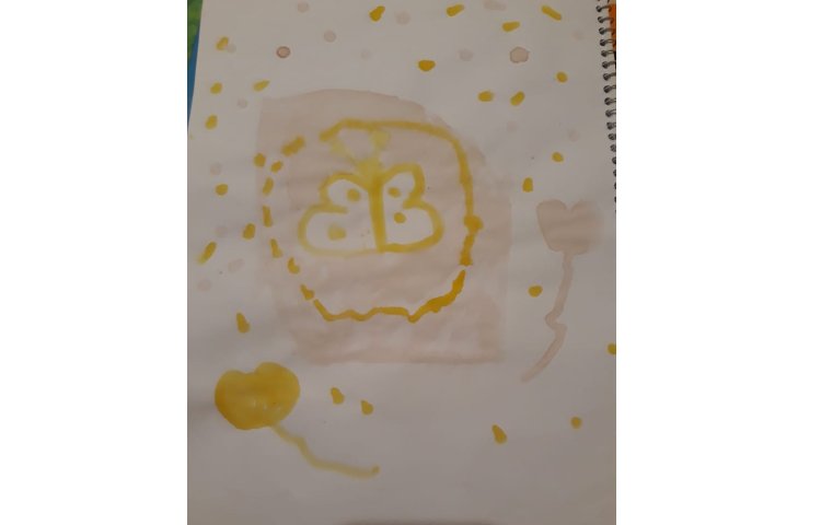 فعالیت علوم دیانا آقا بیگی نقاشی با آب لبو و زعفران 2