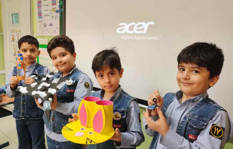 فعالیت علوم کاردستی با وسایل دور ریختنی 1