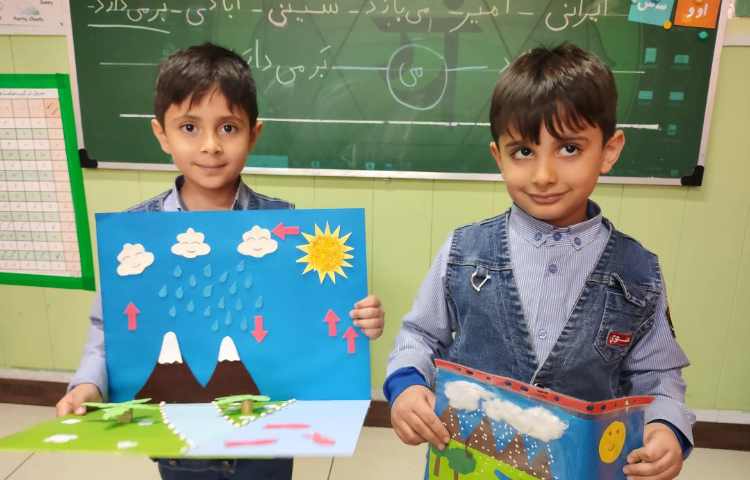 فعالیت علوم کاردستی چرخه آب 1