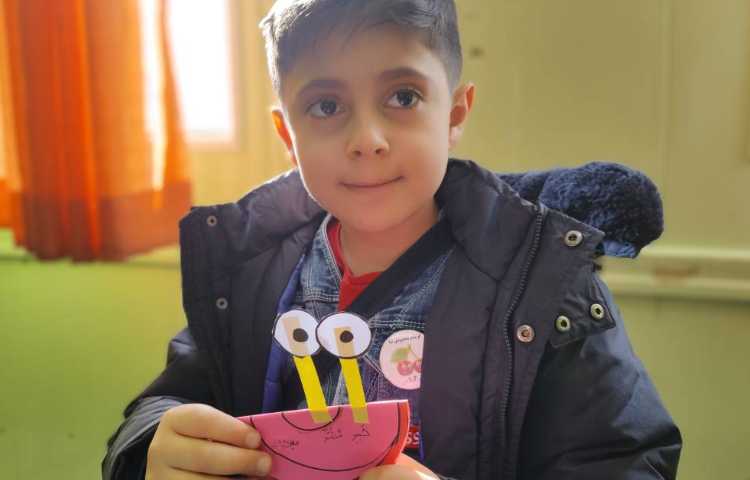 فعالیت فارسی: کاردستی حلزون (تثبیت ح) 1