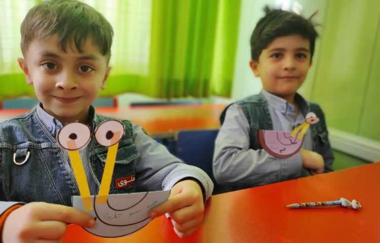 فعالیت فارسی: کاردستی حلزون (تثبیت ح) 2