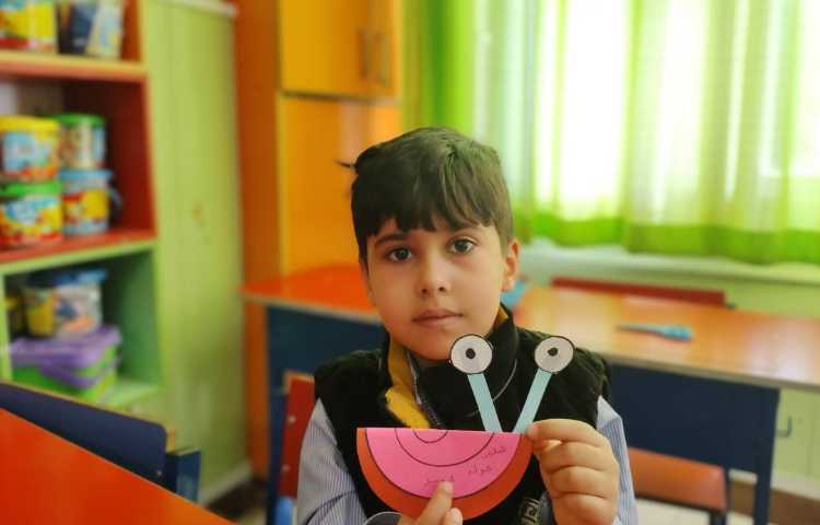 فعالیت فارسی: کاردستی حلزون (تثبیت ح) 3