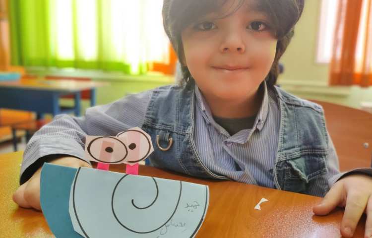 فعالیت فارسی: کاردستی حلزون (تثبیت ح) 7