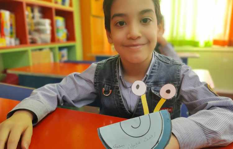 فعالیت فارسی: کاردستی حلزون (تثبیت ح) 8