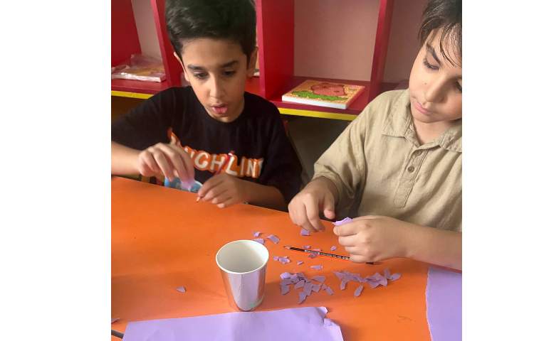 فعالیت cut and count نوشتن حروف انگلیسی و جملات کوتاه 1