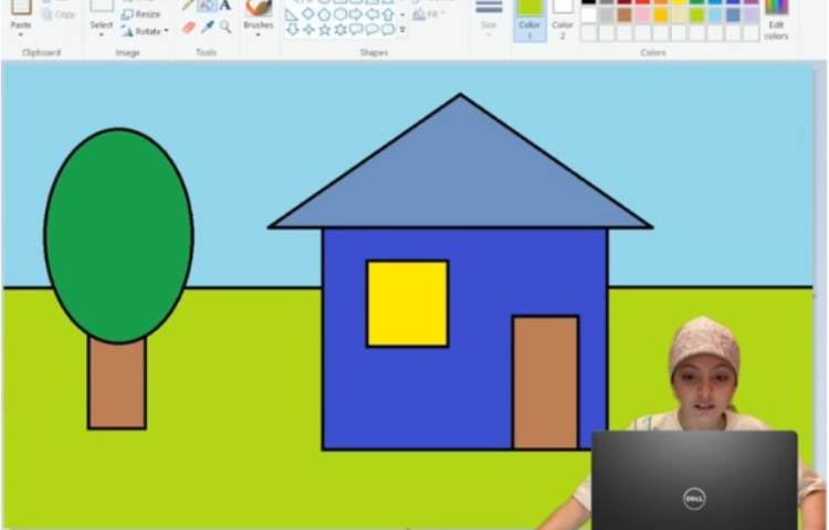 فعالیت کلاس کامپیوتر نقاشی با Paint دبستان دخترانه پرتوعلوی 1