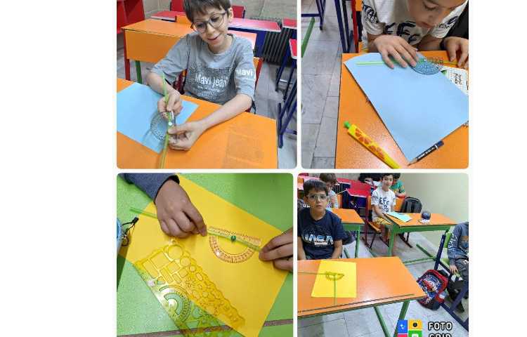 فعالیت گروهی ریاضی - بدست آوردن زاویه ها 1