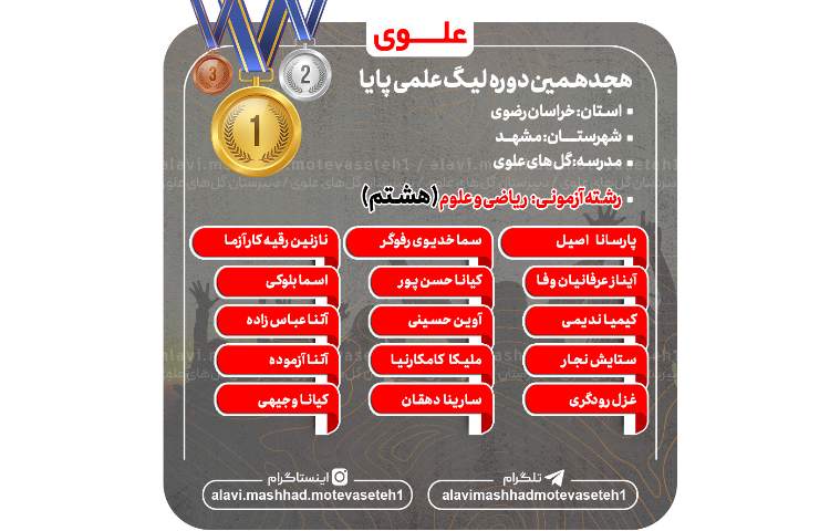 قبول شدگان هجدهمین مرحله لیگ علمی پایا 5