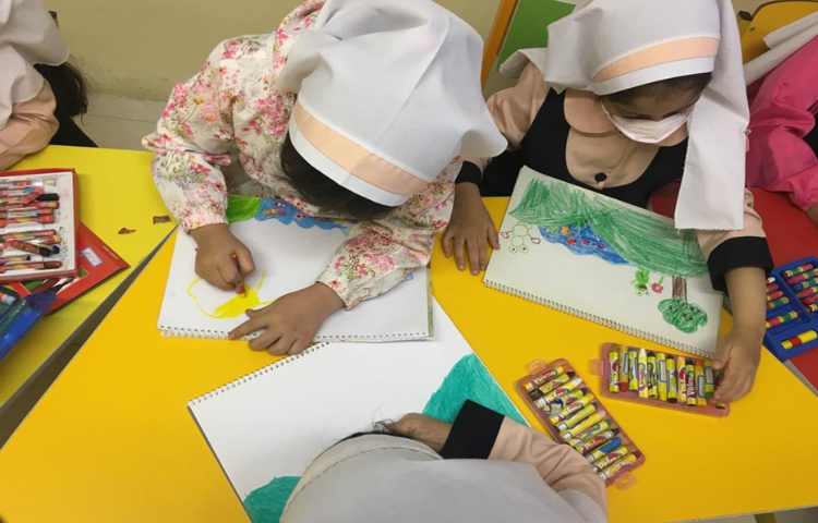 قورباغه ها در برکه ( با استفاده از شکل دایره ) 2