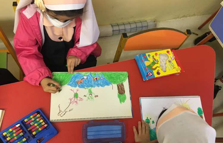 قورباغه ها در برکه ( با استفاده از شکل دایره ) 3