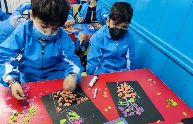 :ماهرشو، تکنیک موزاییک کاری یا تکه چسبانی 2