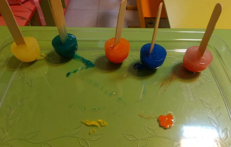 ماهرشو: نقاشی با یخ های رنگی 1