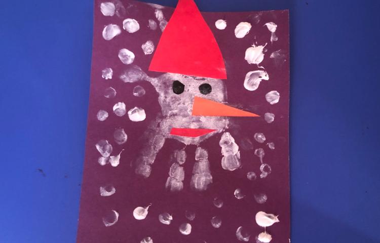 ماهرشو: چاپ با دست و درست کردن آدم‌برفی 5