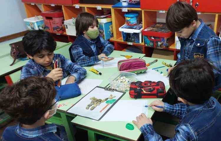 مبحث تابلو سنگی هفته ملی علوم پایه دوم دبستان علوی